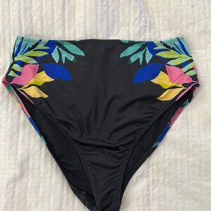 Pink Victoria’s Secret Size Large Black  High-Waisted Bikini Bottom
